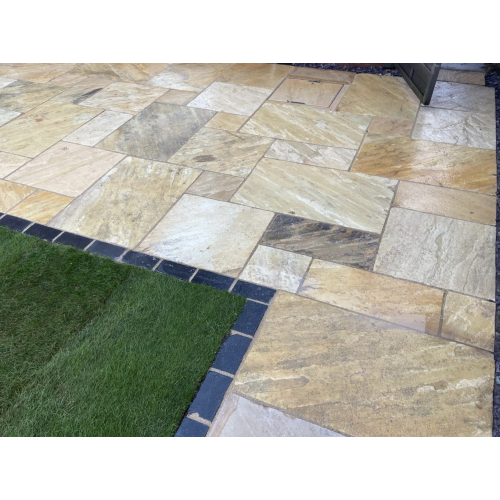Fossil Natural Sandstone 18-20mm calibrated - Mixed Sized Paving