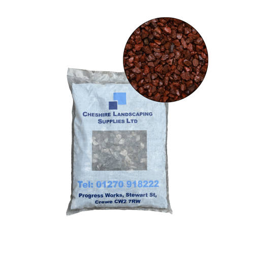 14mm Red Granite Chippings - 20kg Bag