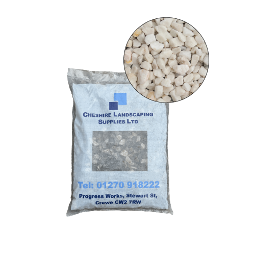 20mm Spanish (Polar) White Chippings - 20kg Bag