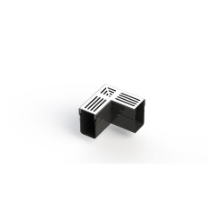 Threshold Quad/Corner Silver Aluminium Grating