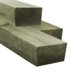 5x3" (125x75mm) 6ft Wooden Post