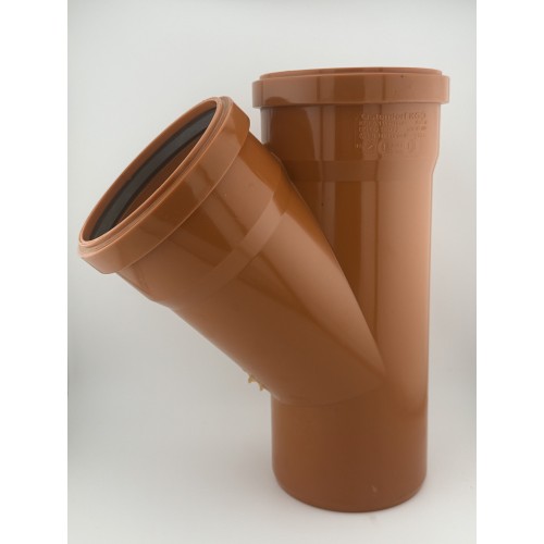 110mm Double Socket 45 Degree Y Branch