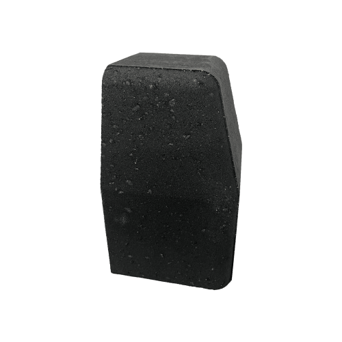 Large Block Paving Kerb External Corner - Charcoal