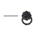 6" Twisted Ring Gate Latch Black